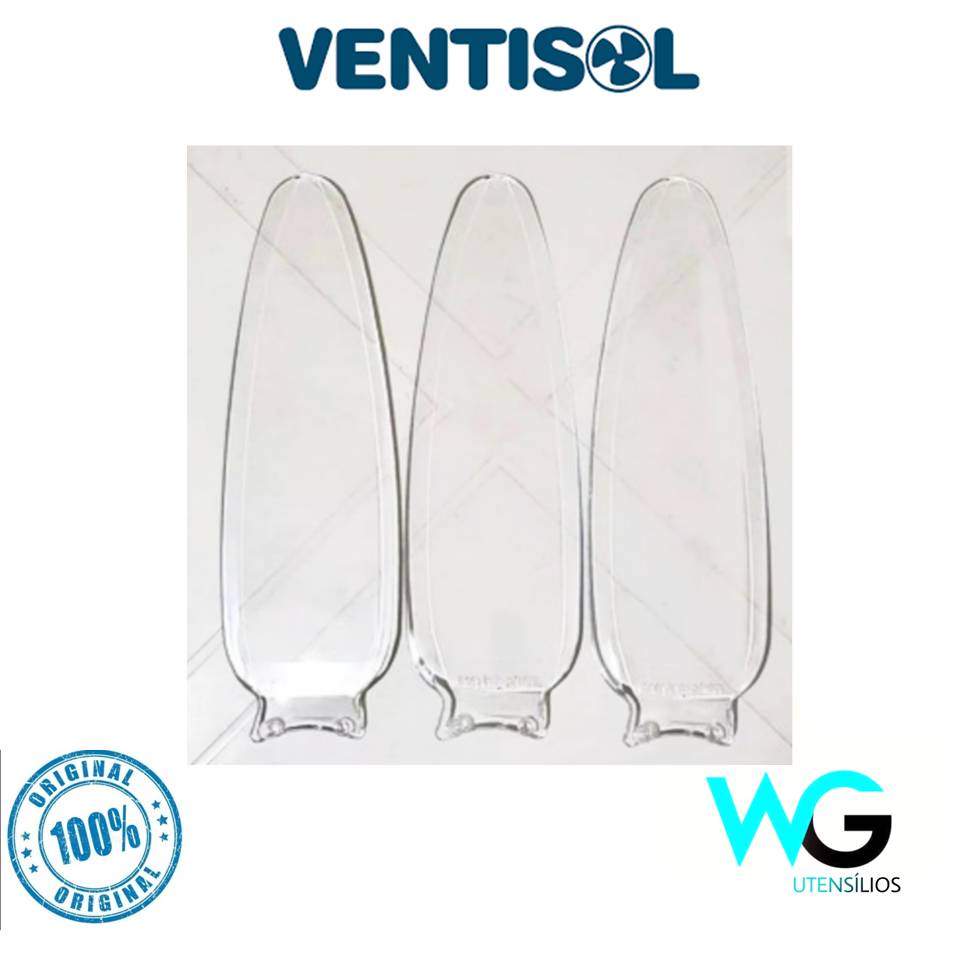 Hélice Ventilador De Teto Ventisol Wind Cristal C/ 3 Unidades Original