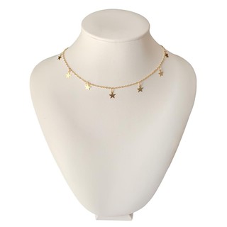 colar feminino Gargantilha choker estrela estrelinha pendurada dourado folheado a ouro 18k