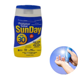 Protetor Solar Sunday FPS 30 Nutriex para Proteção contra Raios UV Rápida Ação Hipoalergênico Fragrância Suave