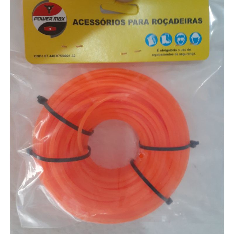 Fio de Nylon 2,6mm para Carretel de Corte Roçadeira Nakashi Yamazaki Toyama