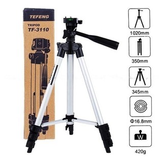 Tripé 3110 Universal 3x Para Câmera E Celular Selfie Ajuste 1,05m