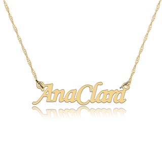 Colar corrente de Nome Personalizado Ana Clara feminino adulto folheado a ouro muito bom