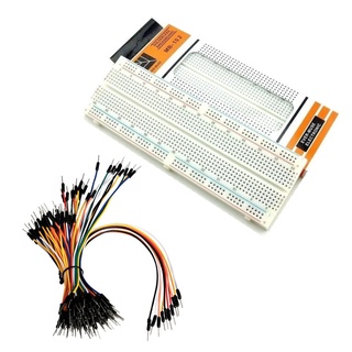 Protoboard 830 Pontos Furos + Kits 65 Fios Jumper Macho-mac