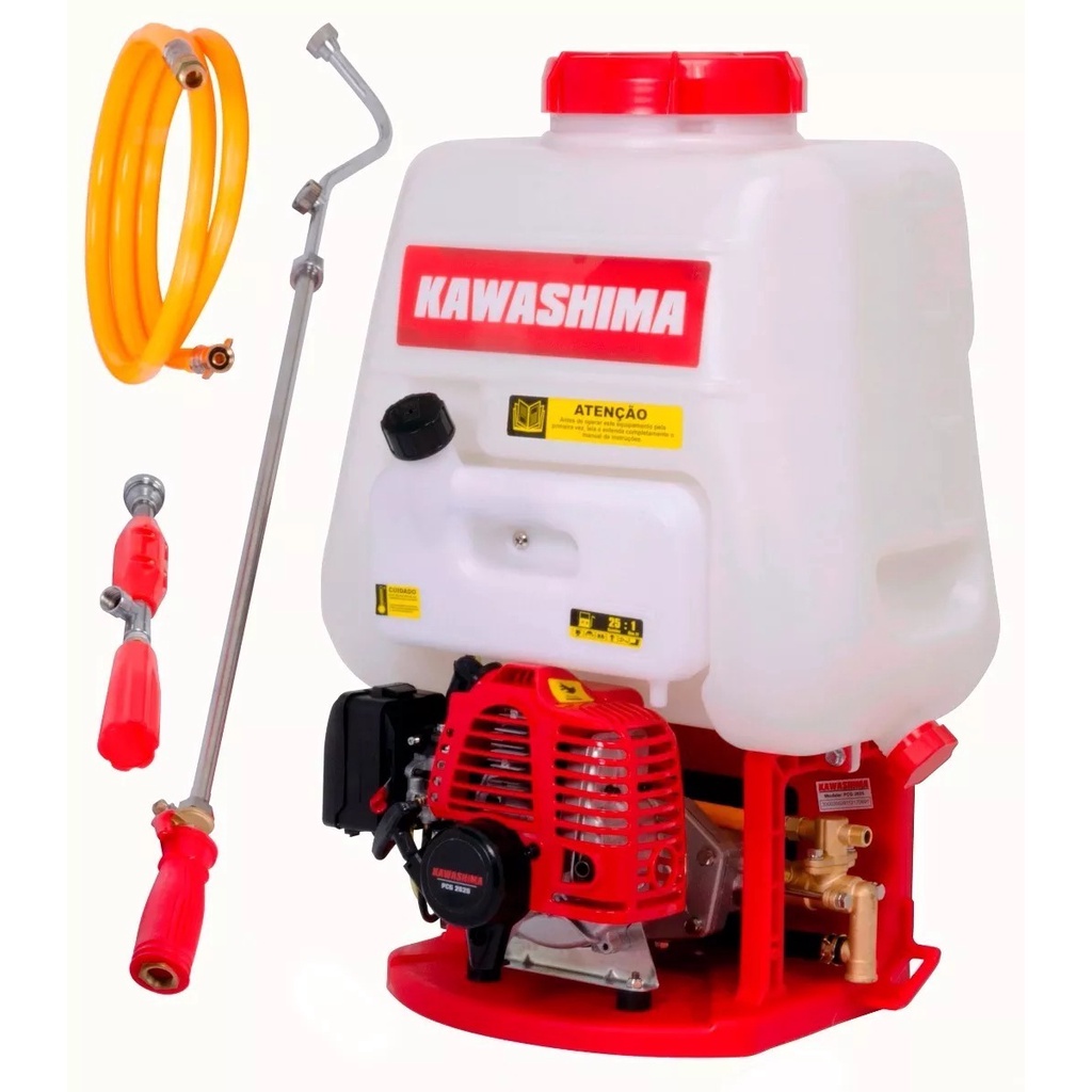 Pulverizador Costal Kawashima PCG2625 25L 25,4cc Pistão Duplo Profissional