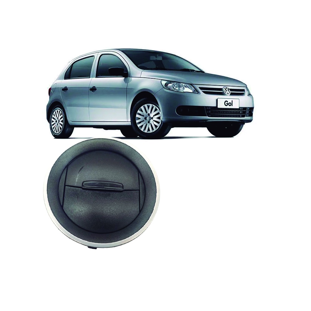 difusor saida ar painel central lateral do painel Vw gol saveiro voyage G4 G5 G6 2006 2016 aro CINZA
