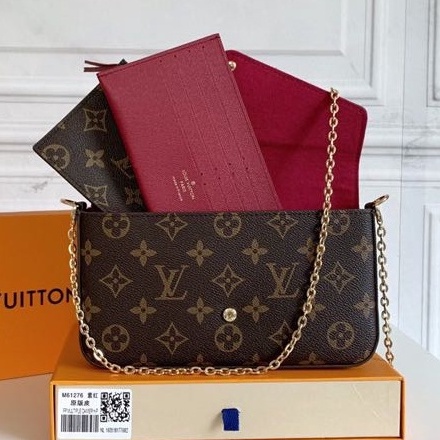 100% original autêntica bolsa Louis Vuitton feminina 3 em 1 bolsa  transversal M44813 - Escorrega o Preço