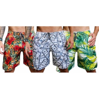 Kit 3 short mauricinho bermuda Plus Size G1 ao G5 estampadas