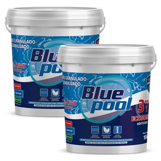 Cloro para Piscina 3 em 1 Economic Balde 10 KG 251910B Kit 2 Unidades Bluepool by FLUIDRA em Oferta na Shopee
