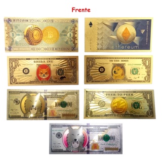 Notas Cédulas Ouro Bitcoin, Ethereum, Dogecoin, Shiba Inu, Litecoin / Btc Eth Ltc saitama