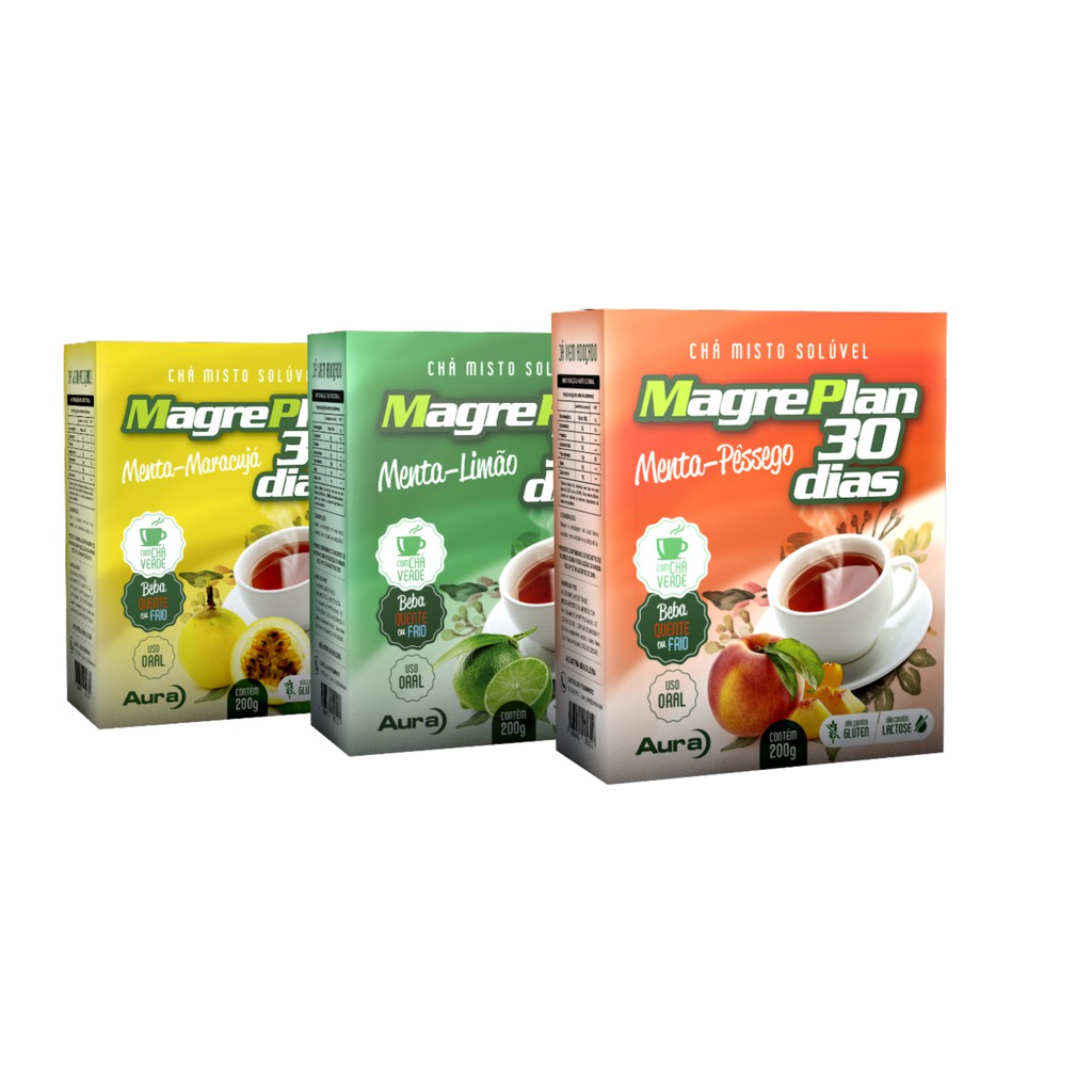 Magreplan kit 3 Caixas Solúveis - 3 sabores variados