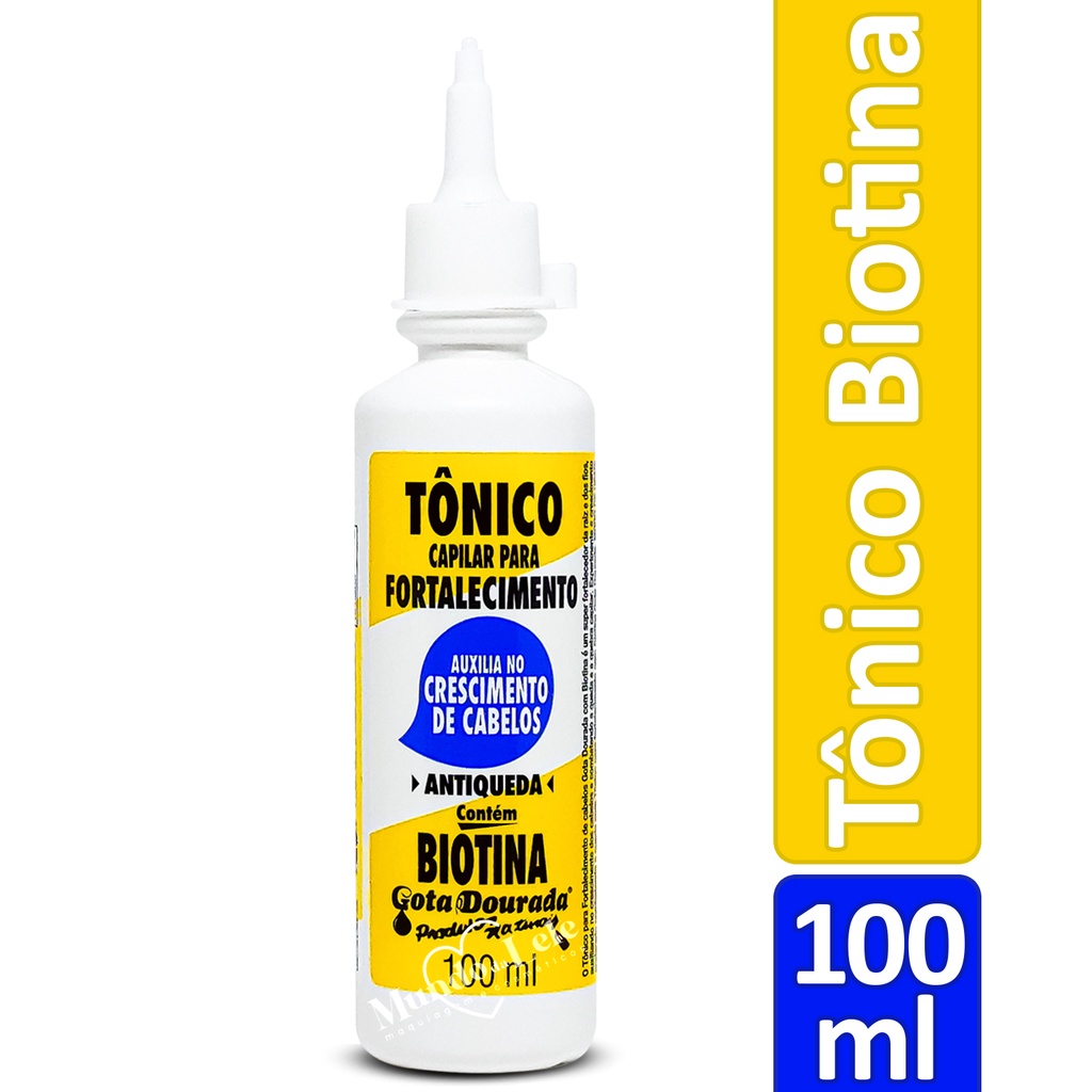 Tônico Fortalecimento Dos Cabelos Com Biotina Gota Dourada em Oferta na Shopee