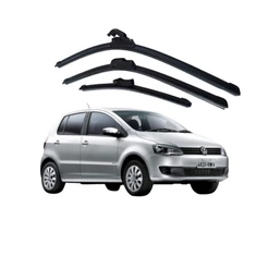 Kit Palheta Limpador Parabrisa Dianteiro + Traseiro Vw Fox CrossFox 2003 a 2010