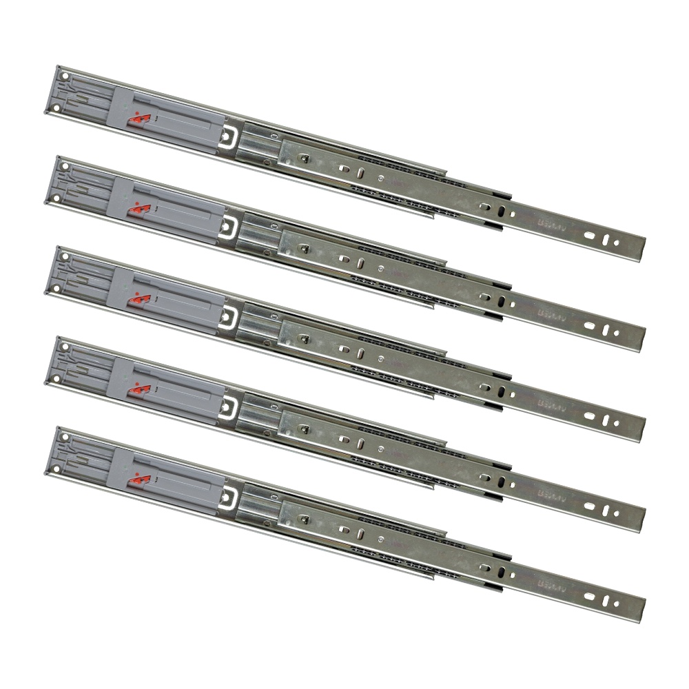 Corrediça Trilho Toque Push Open 45cm Reforcada Gaveta 5 Par