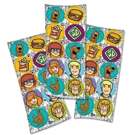 Adesivo Redondo Scooby Doo 2017 com 30 Unidades - Promo Festcolor em Oferta na Shopee