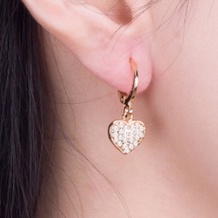 Argola Brinco De Coração em Oferta na Shopee