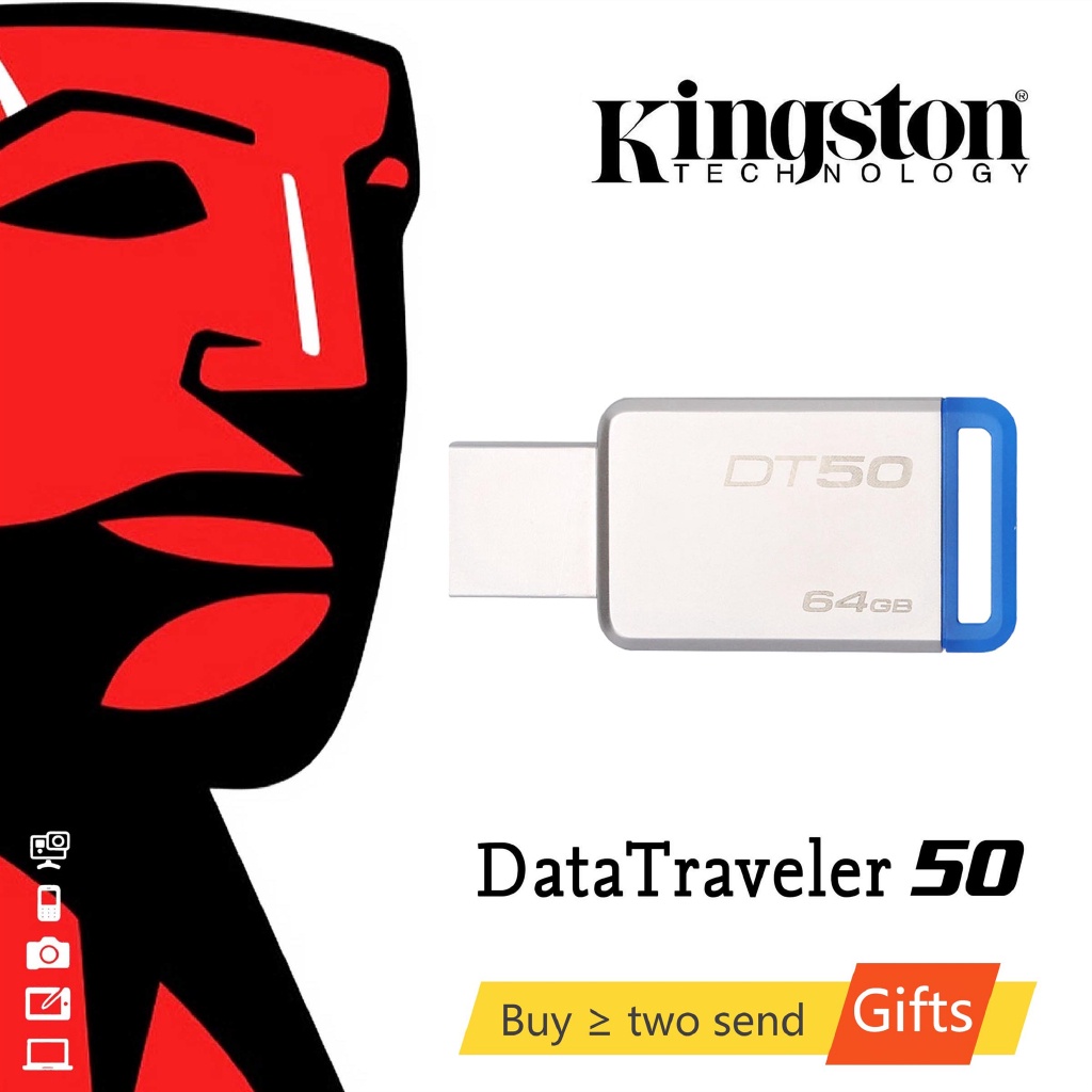 Datatraveler Kingston 64GB 32GB 16GB 8GB USB Pendrive Dt50 Pen Drive De Memória De Alta Velocidade