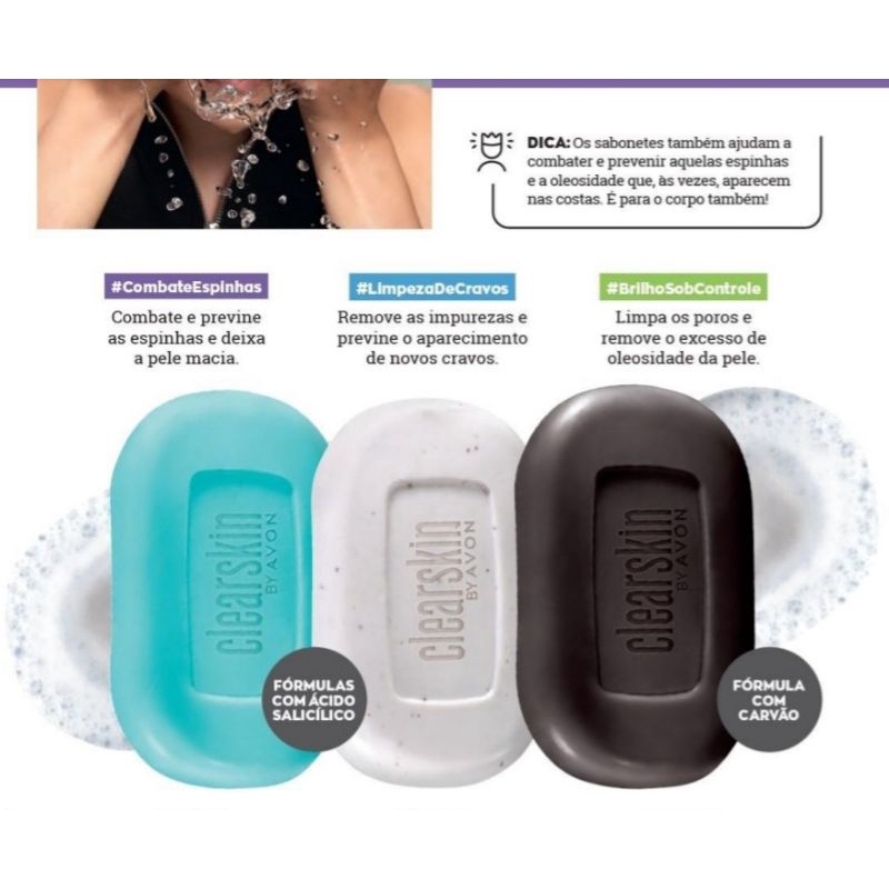 Sabonete para o rosto e corpo controle de brilho e poros Avon | Shopee ...