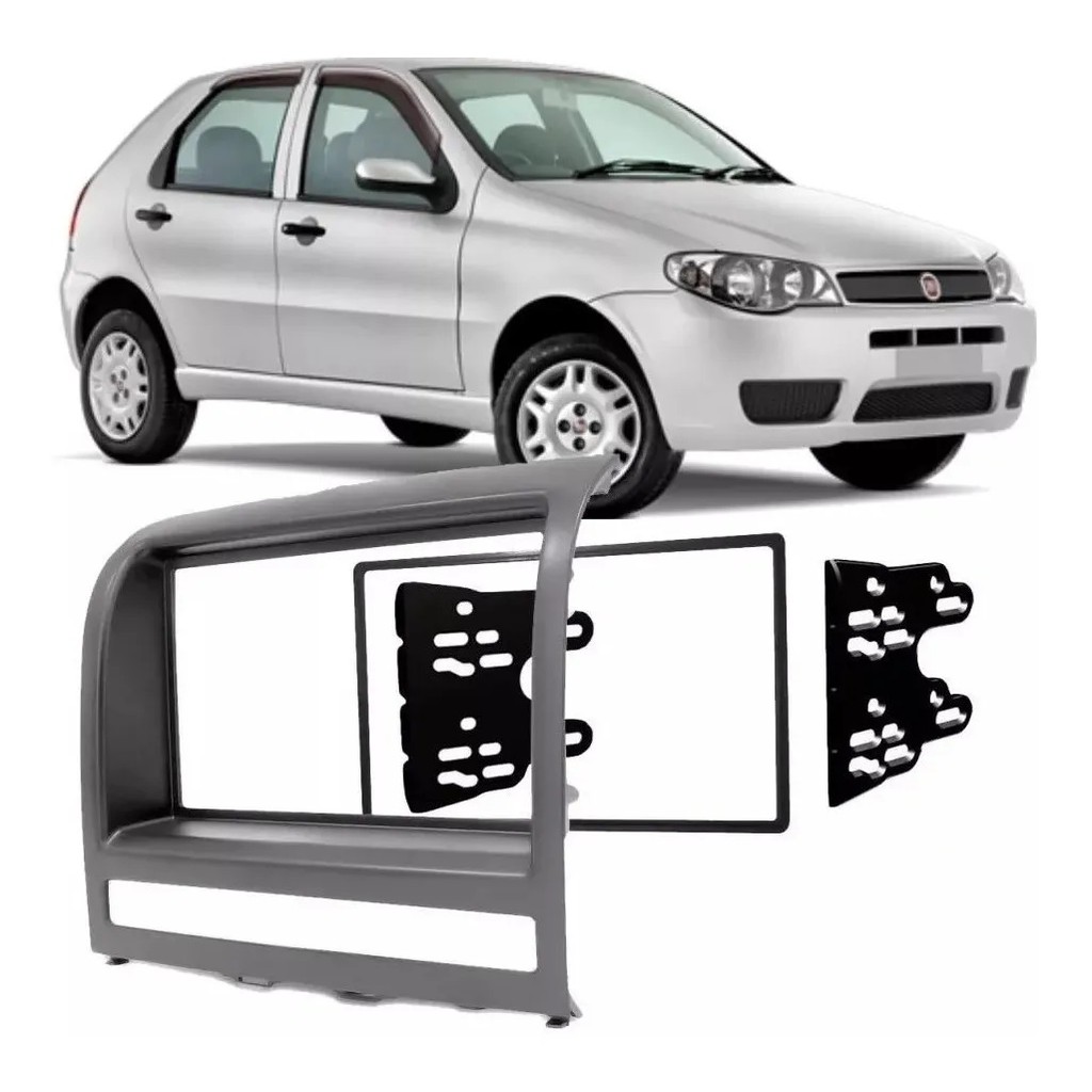 Moldura DVD 2 DIN Palio Siena Strada Cinza Kiron em Oferta na Shopee