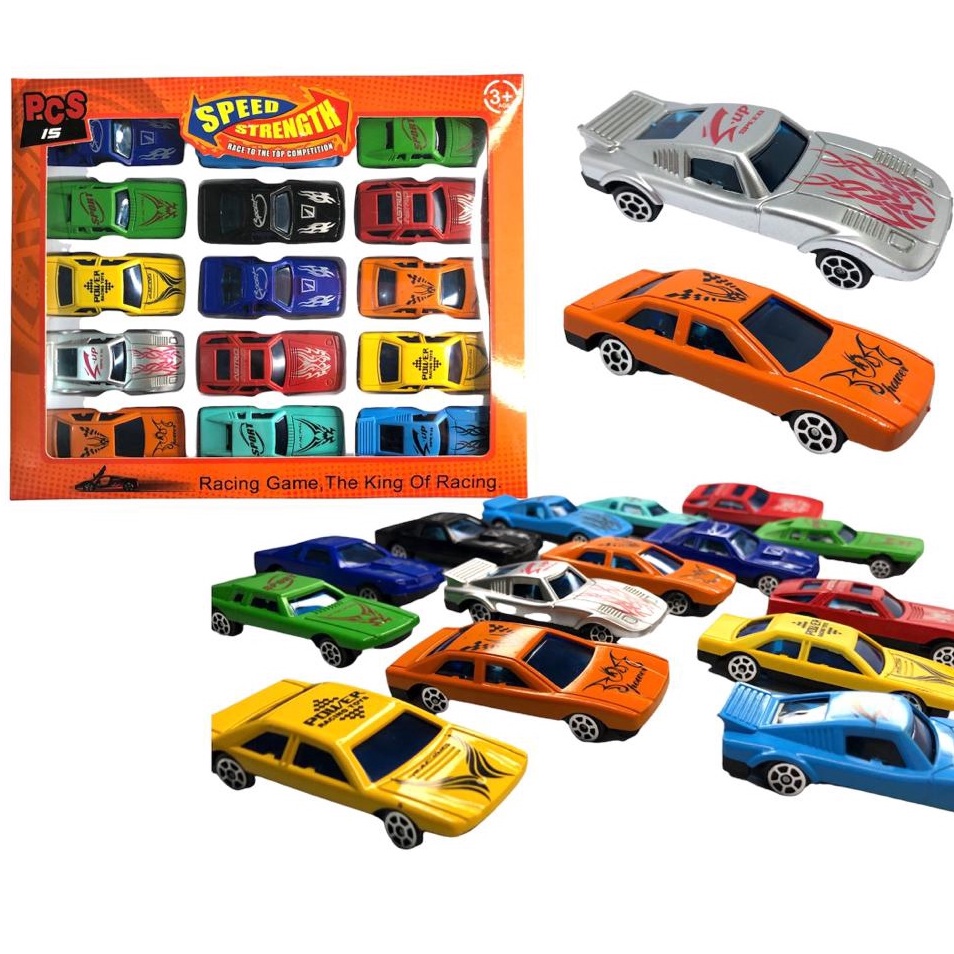Kit Com 30 Carrinhos Coloridos Coleção Carros De Brinquedo Menino