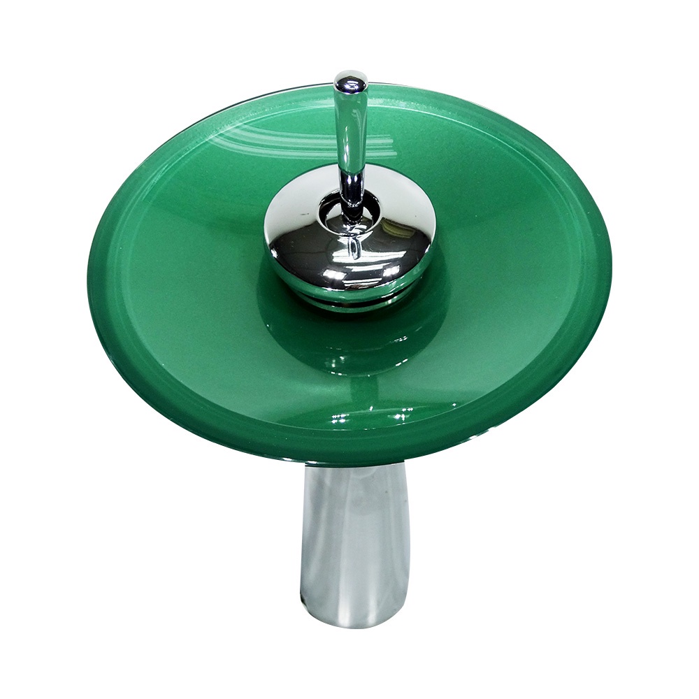 TORNEIRA MONOCOMANDO DE VIDRO REDONDA ALTA VERDE