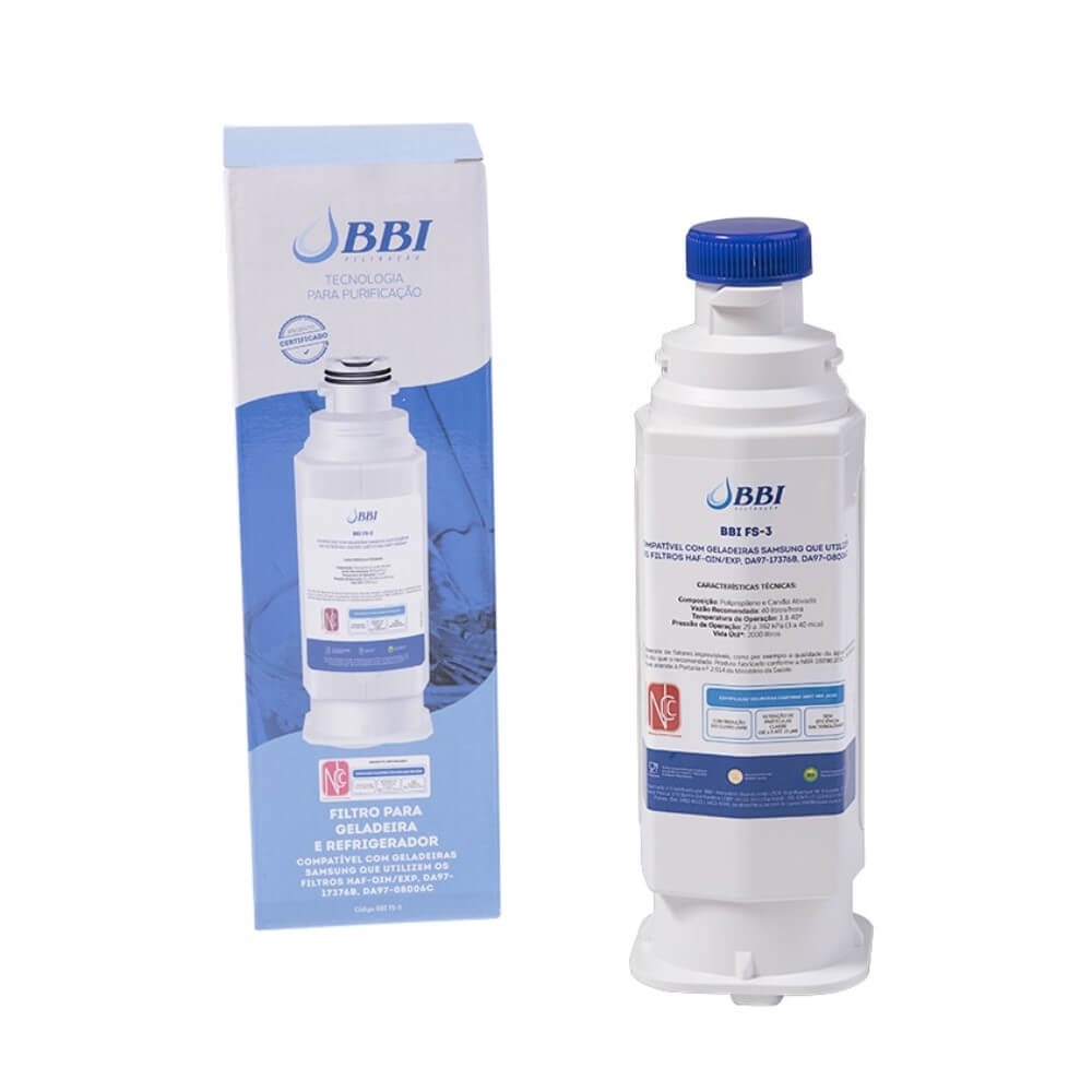 kit 2 Filtros para Geladeira e Refrigerador BBI FS-3 compatível com Samsung HAF-