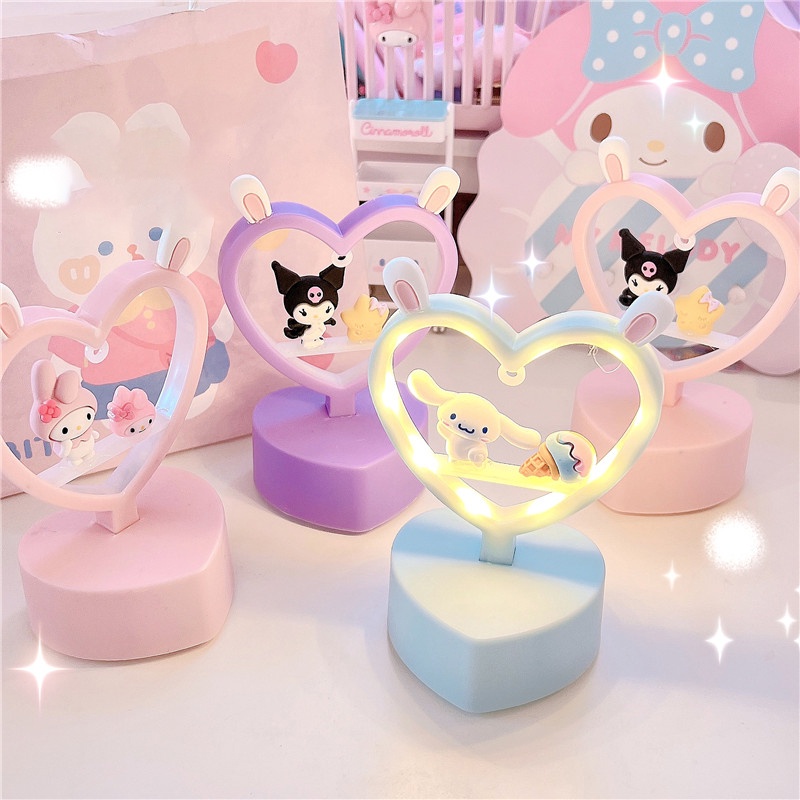 Sanrio Claro Noturna De Mesa Com LED Hello Kitty My Melody/Cinnamoroll