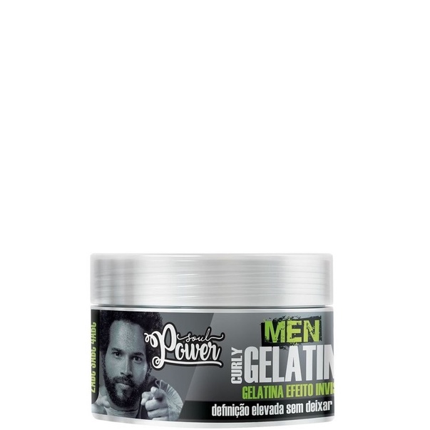 Gelatina Soul Power Men Curly Gelatine Capilar Efeito Invisível 250g