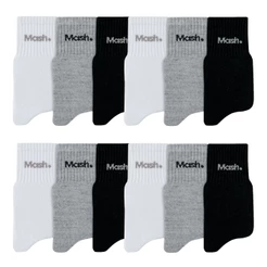 Kit 12 Pares Meia Mash Original Cano Curto Unissex 20205 Algodão Sortido