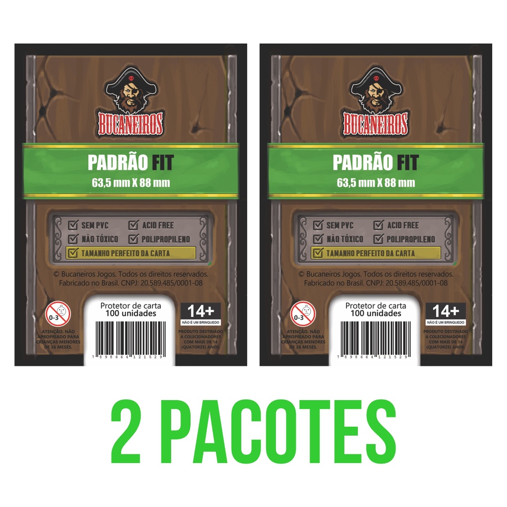 Kit 2 Pacotes De Sleeves Padrão Fit Bucaneiros Pokemon Magic em Oferta na Shopee