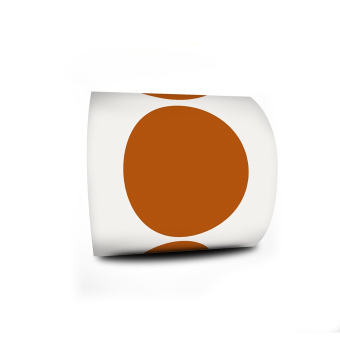 2 Rolos de Etiquetas Adesivas Bolinha 4Cm 500 Etiquetas Marrom em Oferta na Shopee