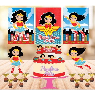 Kit Festa Mulher maravilha Cut em Oferta na Shopee