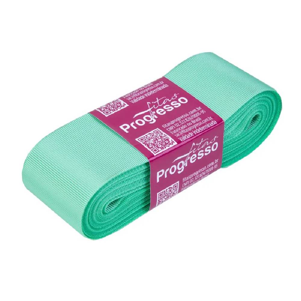 Fita Gorgurão Progresso 38mm nº9 - 10m 232 Verde Menta - 1un