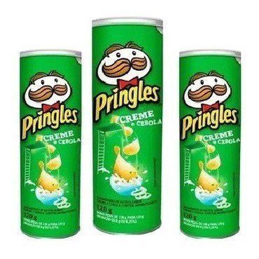 Batata Pringles Creme e Cebola - Kit com 3 Unidades 120g Cada