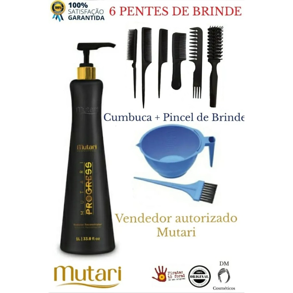 Escova Progressiva Mutari Sem Formol 1 Litro Brinde Shopee Brasil