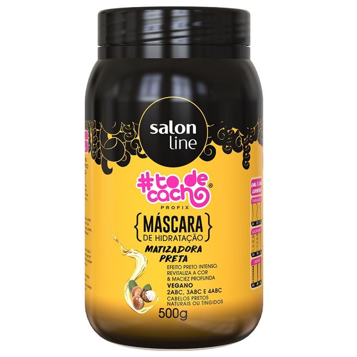 Maionese Mascara de hidratação matizadora Preta 500g