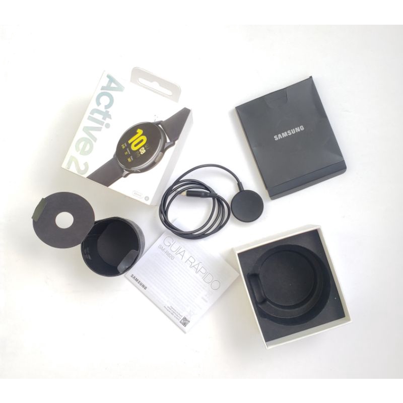 Caixa + Carregador do Relogio Smart Watch do Samsung Active 2 Shopee