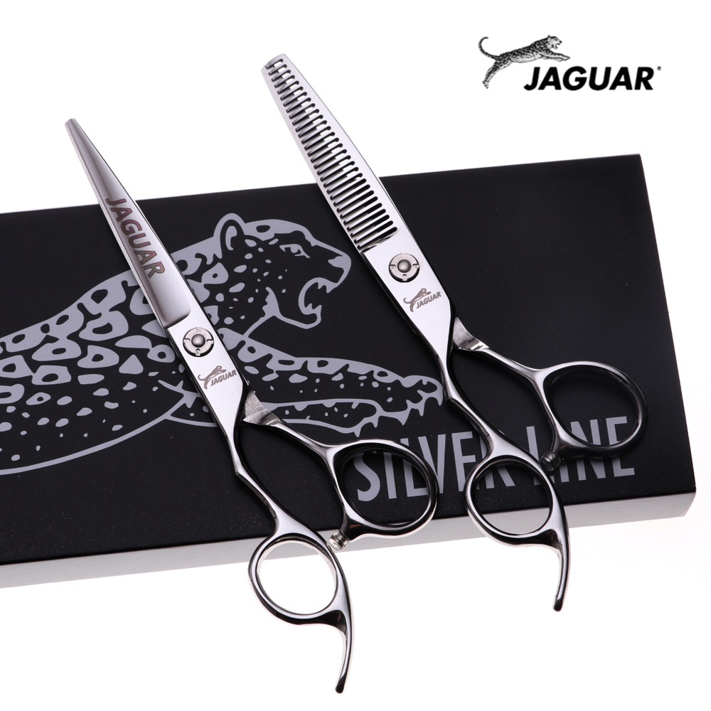 JAGUAR 6 Polegada Tesoura De Cabelo Profissional Mão Esquerda Conjuntos De Barbeiro Tesouras Ferramentas De Salão De Cab