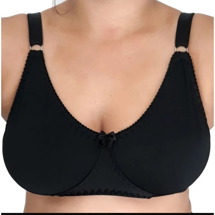 Kit 3 Sutian Plus Size XG Sutien Reforçado Sem Bojo Lycra, sutiã