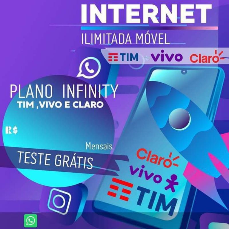 Internet Móvel Ilimitada P/ Qualquer Operadora (chama No Chat)