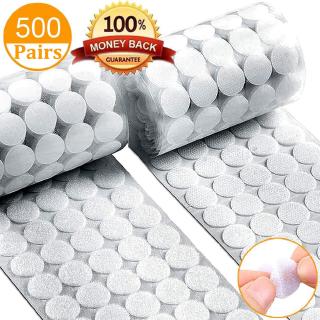 [1000Pcs (500 Pairs)][Self Adhesive Dots Shape Tapes][Hook & Loop  Design Magic Stickers] [ for Classroom, Office, Home]