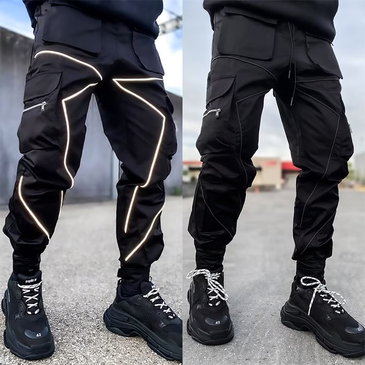 Calça Cargo Masculina Hip Hop Casual Jogger Esportiva Da Moda Para Homens Calças De Corrida Ao Ar Livre