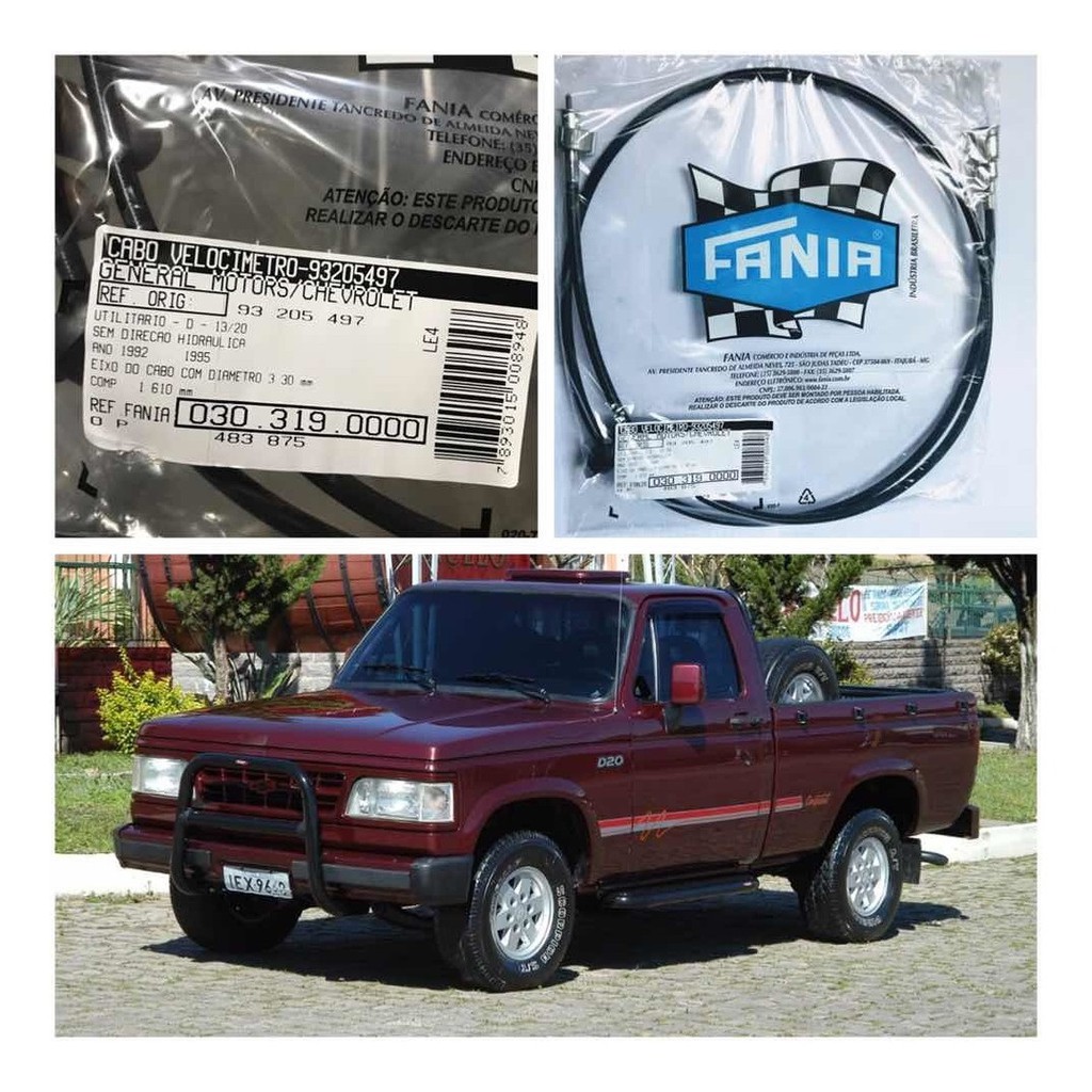 Cabo Velocímetro D20 D13 S/ Direção 1992 A 1995 Fania 30319
