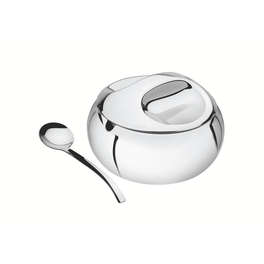 Açucareiro Aço Inox Com Tampa E Colher Tramontina em Oferta na Shopee