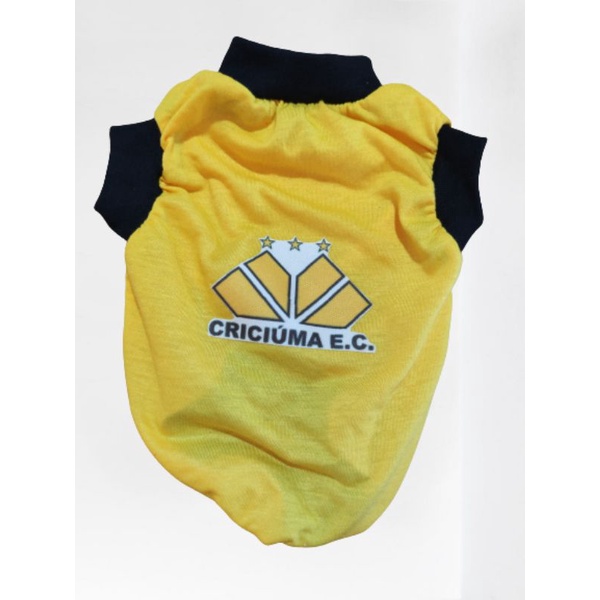 Roupa Roupinha Pet Cachorro Futebol Criciúma Todos os Tamanhos