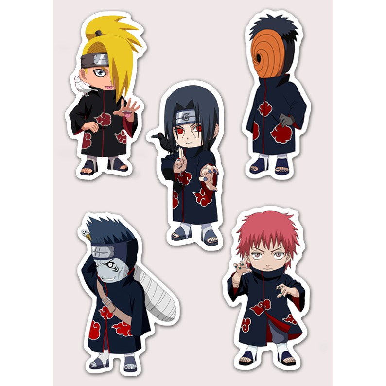 Kit Ímãs AKATSUKI Anime Naruto - 5 unidades