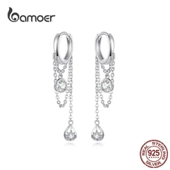 BAMOER Brincos Femininos De Prata Esterlina 925
