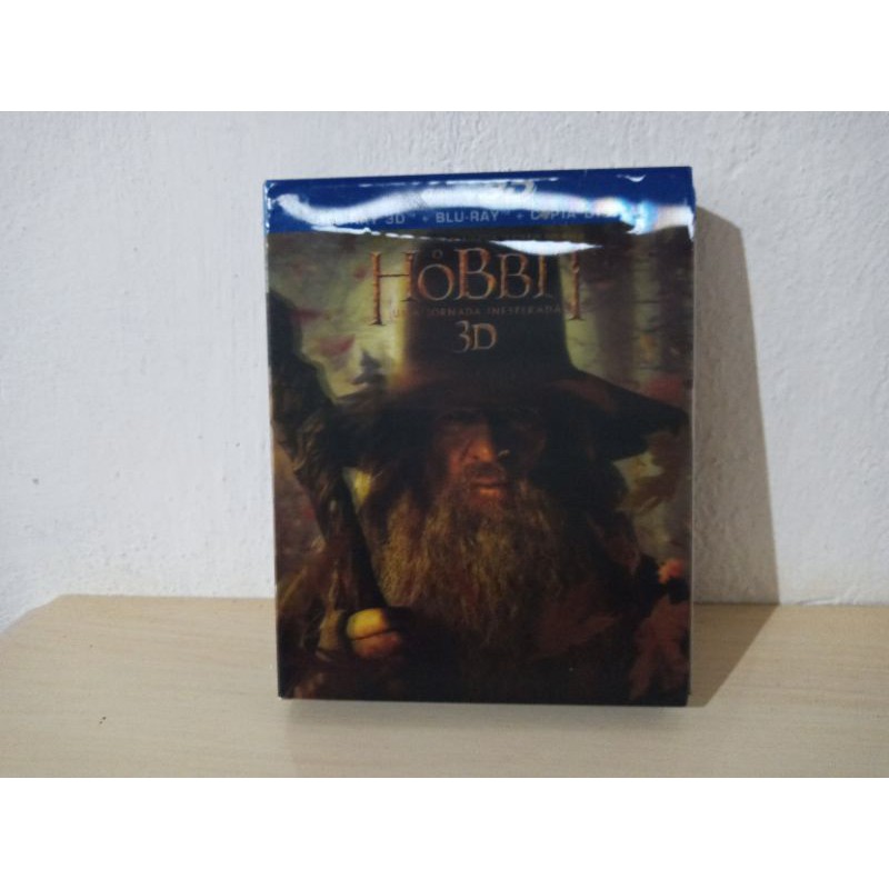 Box BLU-RAY (2D + 3D) / O HOBBIT: UMA JORNADA INESPERADA. Luva também  em 3D.