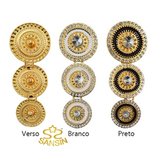 Par de Mandala com Strass - Perfeita para Customização de Chinelos, Sandálias e afins