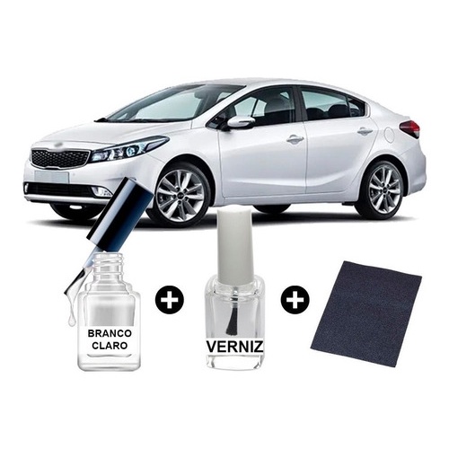 Tinta Tira Risco Automotiva Kia Cerato Claro Branco
