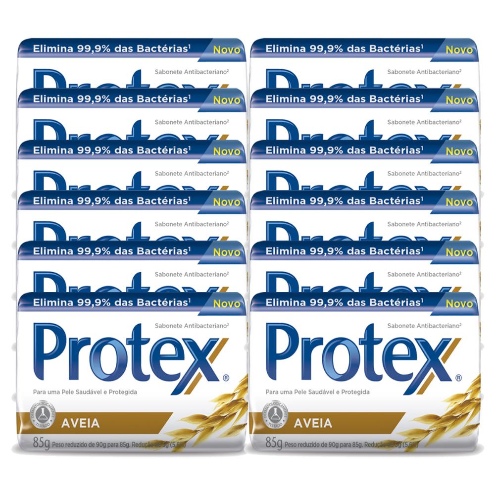 Kit Sabonete em Barra Protex Aveia 85g com 12 unidades em Oferta na Shopee